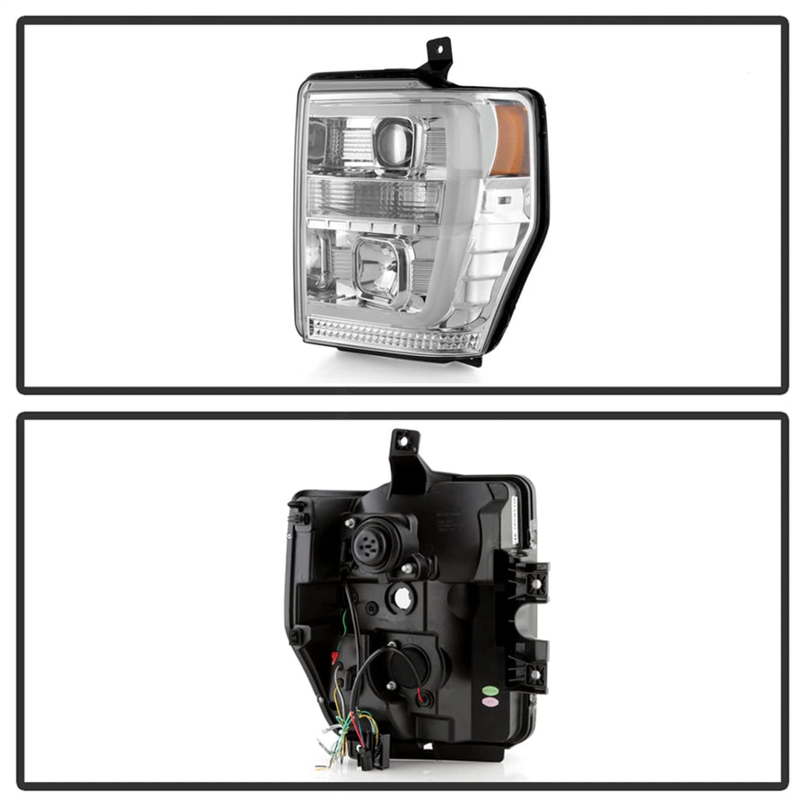 Projector Headlight Spyder Platinum (PRO-YD-FS08PL-SBLB-C)