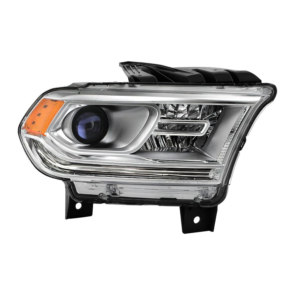 Dodge Durango 2014-2017 Spyder (OE) Halogen Without DRL LED Models Only (Do Not Fit Xenon HID Models) OEM Style Driver Side Headlight - Right - Chrome