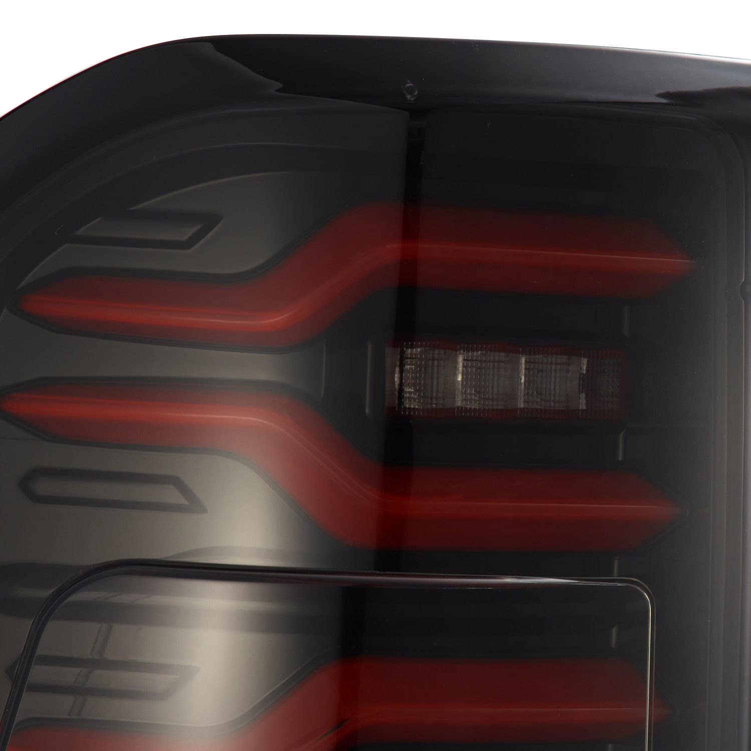 AlphaRex USA 19-21 Dodge Ram 1500 Luxx-Series LED Tail Lights Red/Black w/Activ Light/Seq Signal