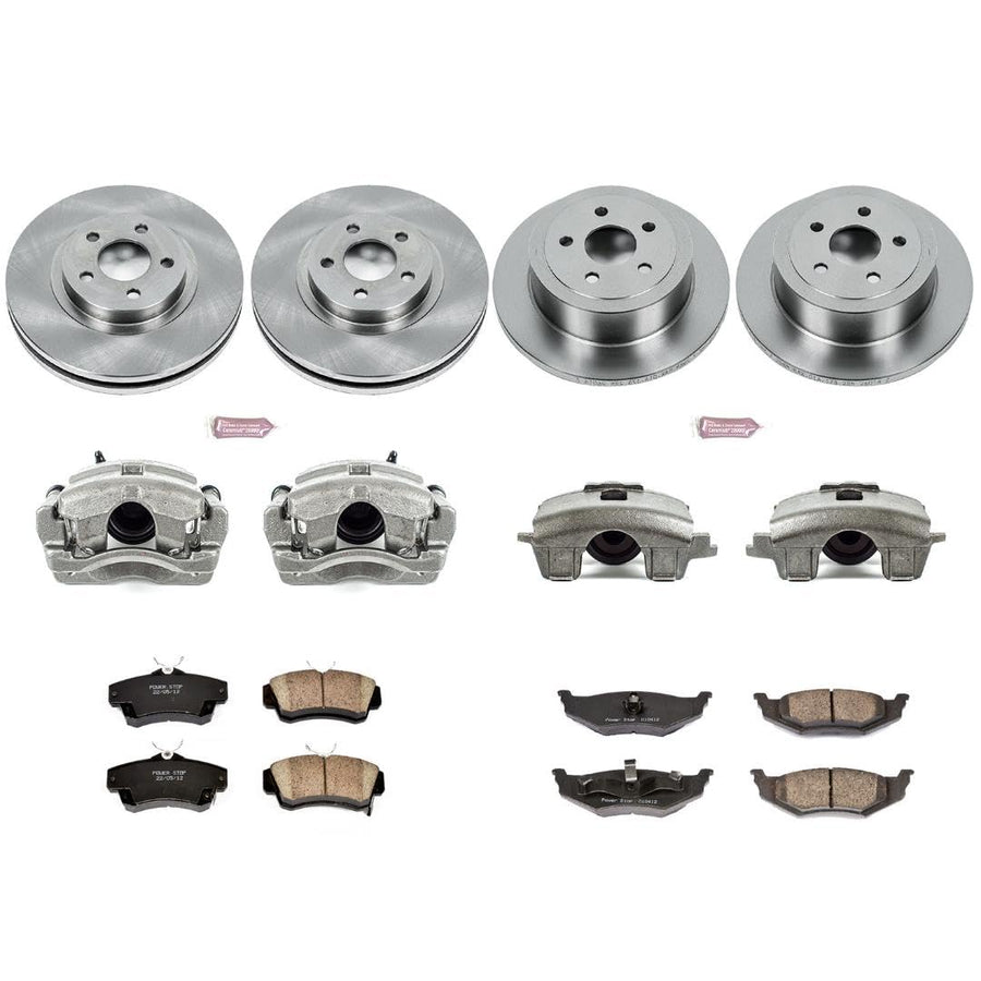Power Stop KCOE1705 Stock Replacement Brake Kit Front and Rear (with Calipers) For Chrysler PT Cruiser 2006-2007 [Model Specific]
