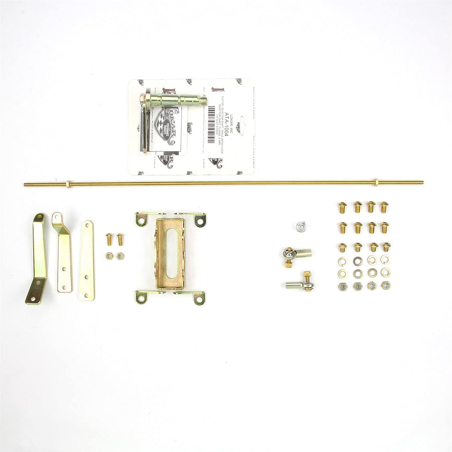 Lokar Floor Mount FMS64R70WEB Shifter Kit with 8" Lever and Black Mushroom Knob for Ford 4R70W/AODE Transmission