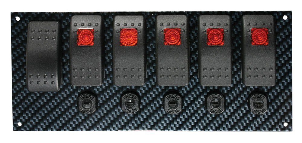 Fiber Design Moroso 74193 Gray/Black Switch Panel