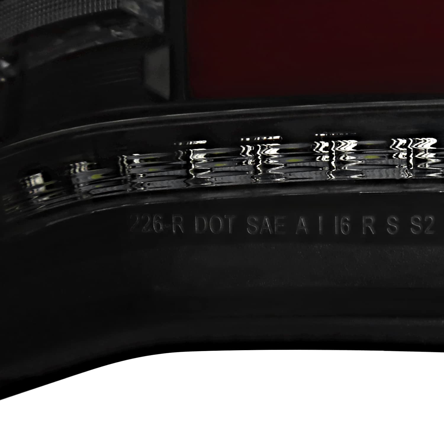 Black Smoke SPEC-D TUNING Lightning Style LED Tail Lights w/Red LED Sequential Turn Signal and Startup Animation Compatible with 2018-2020 Ford F150 Pickup, Left + Right Pair Assembly