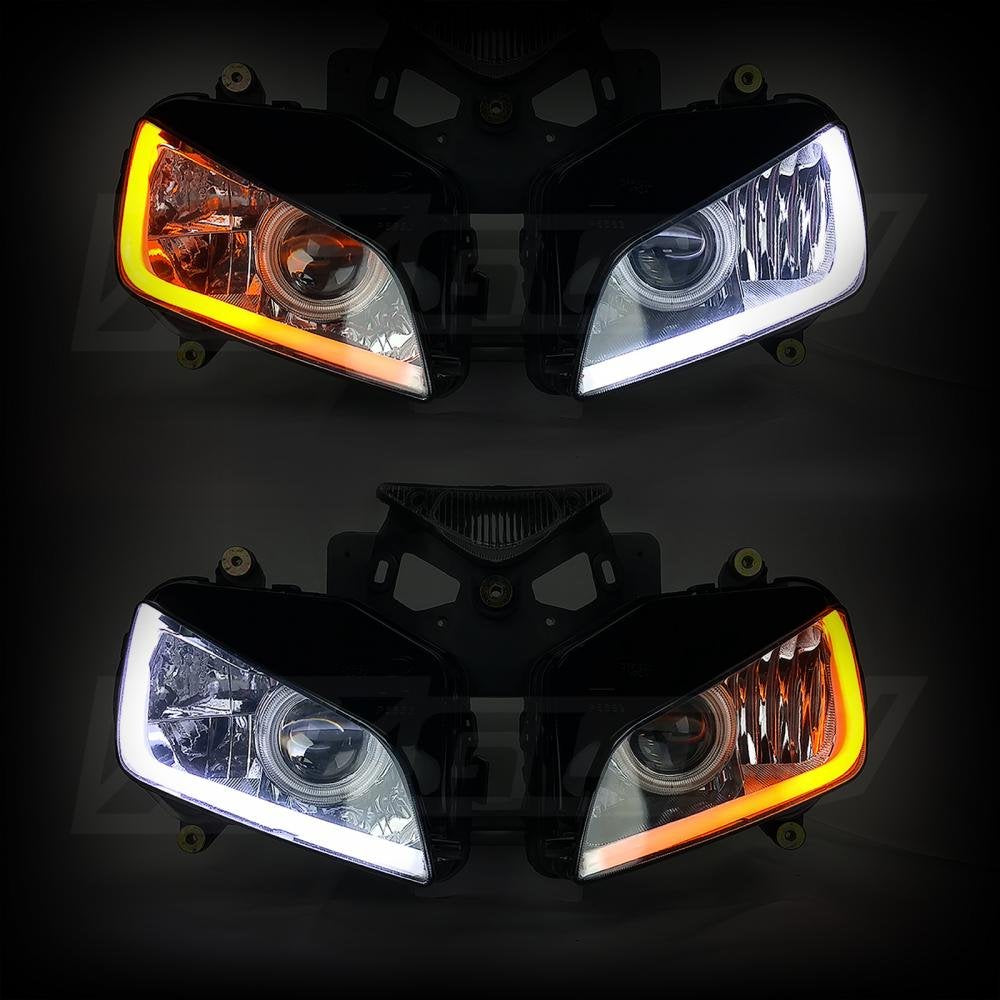 XKGLOW 36inch XK043001-36 - 2pc Sequential Switchback LED Strip Kit DRL Turnsignal for Headlights