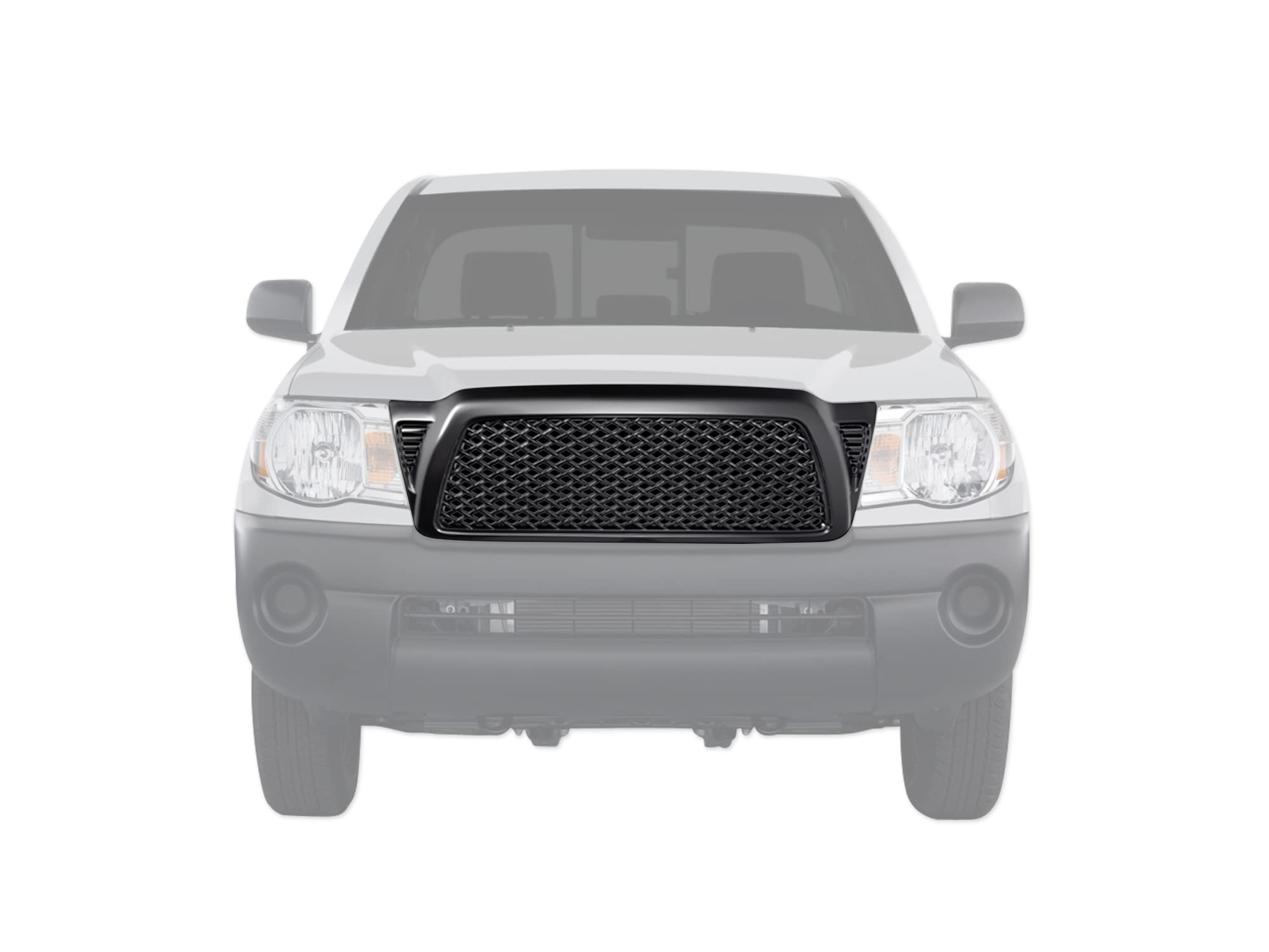7165564 Armordillo USA Mesh Front Hood Grille - Matte Black Fits 2005-2011 Toyota Tacoma