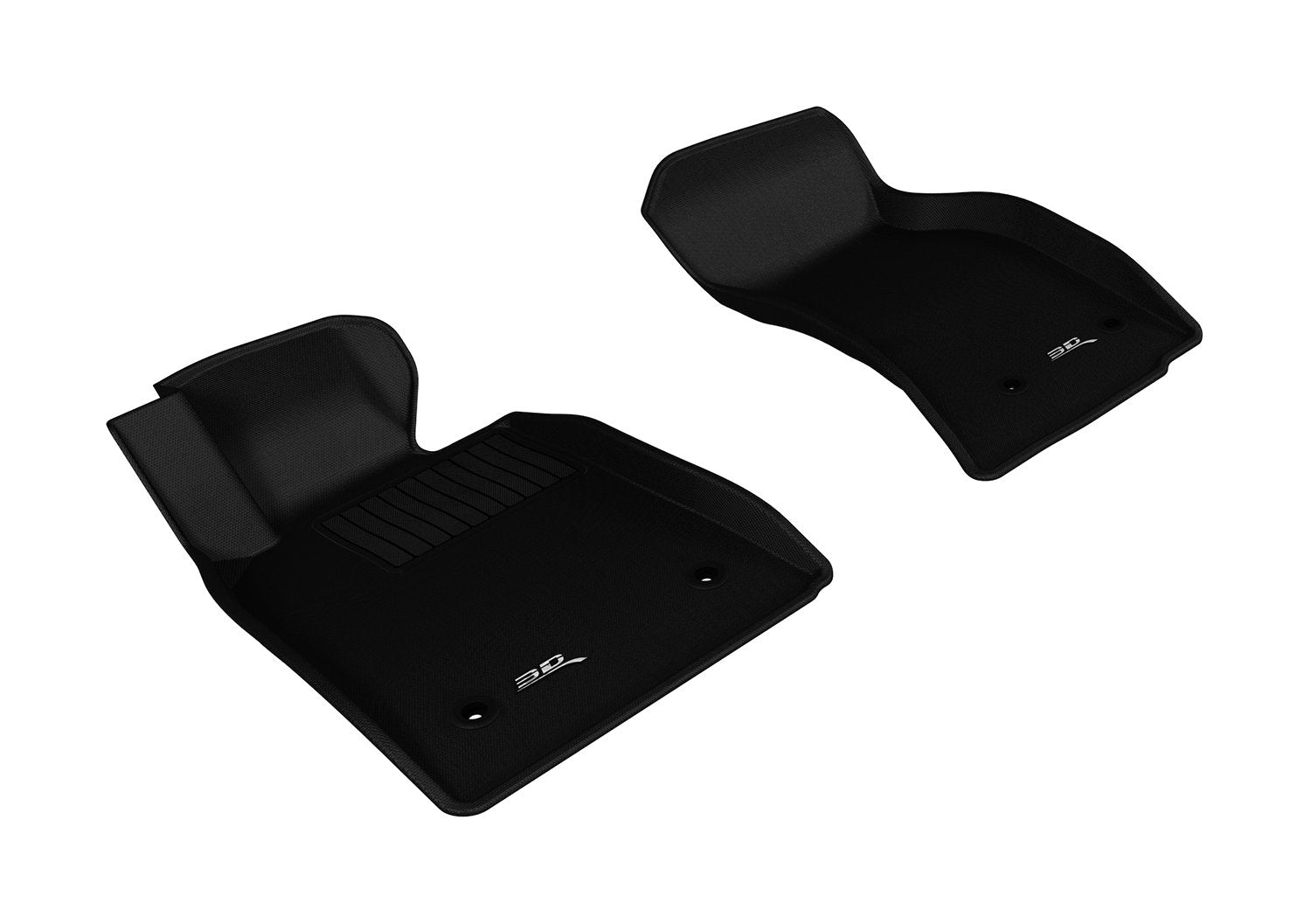 3D MAXpider Front Row L1CD00611509 Custom Fit All-Weather Floor Mat for Select Cadillac ATS Models - Kagu Rubber (Black)
