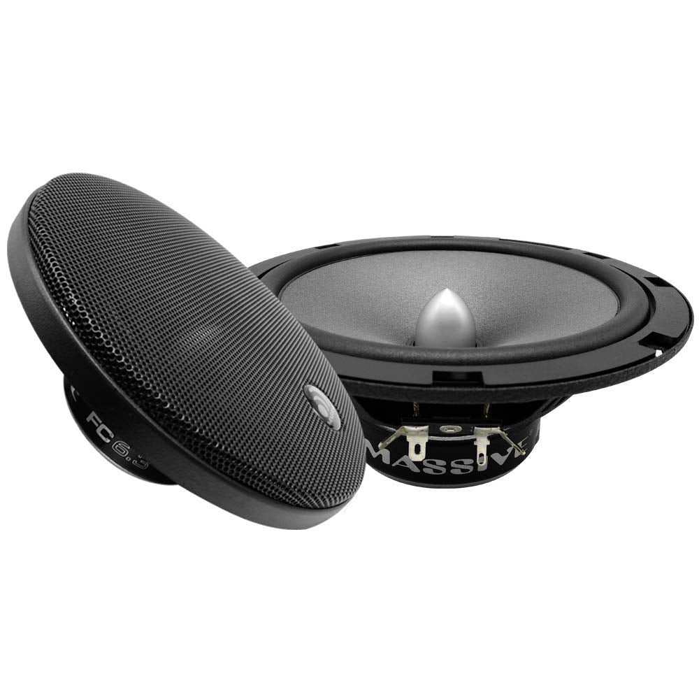 6.5" Massive Audio FC6.3 | 3-Way Component Speaker Kit – 150W RMS / 300W Peak, 4 Ohm Car Audio System with Tweeters & Crossovers – High-Performance Sound Upgrade