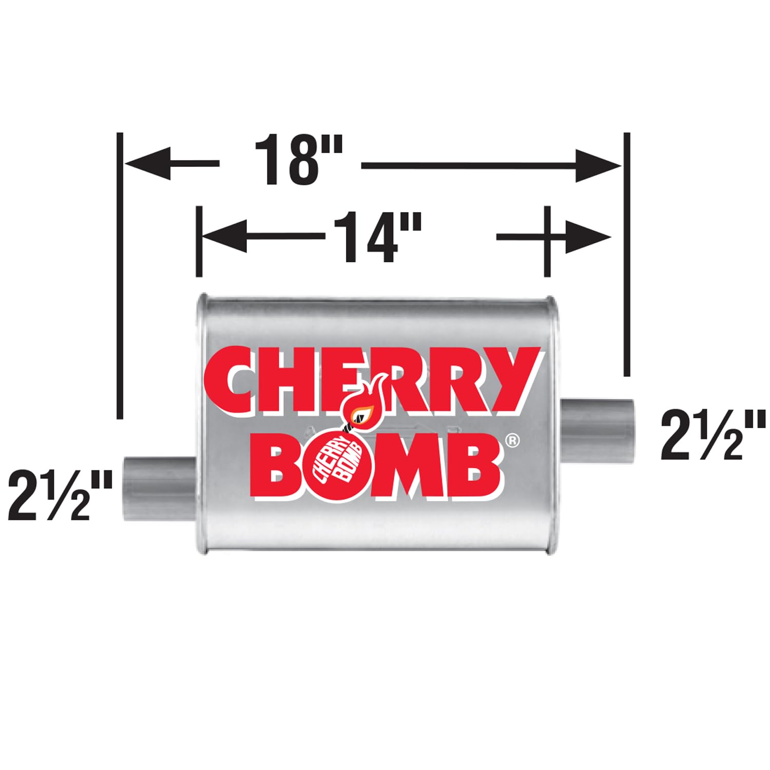 Turbo Cherry Bomb Mufflers 16832CB