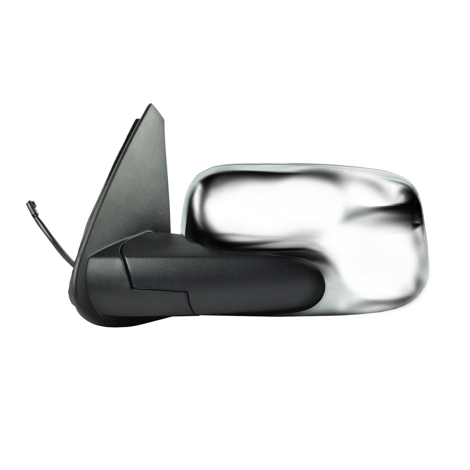 Driver Side Fit Mirror for Chevrolet HHR Wagon, Textured Black w/Chrome Cover, Foldaway, Power