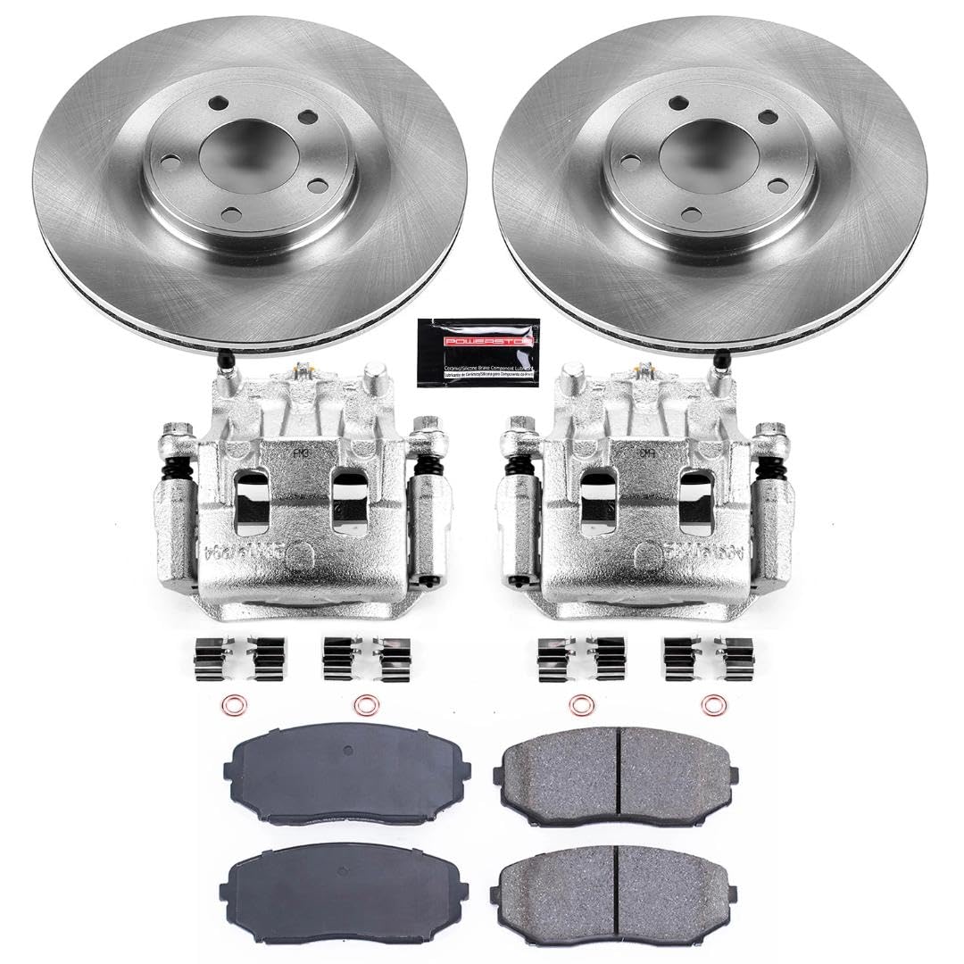 Power Stop KCOE3057 Brake Kit Stock Replacement with OE Calipers- Front For Ford Edge 2007-2014, Lincoln MKX 2007-2015 [Model Specific]