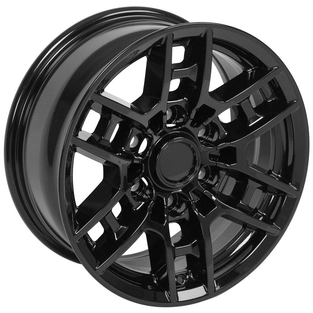 16 Inch OE Wheels Rim Fits 4Runner TRD Style 6x139.7 16x7 Gloss Black - Hollander 75258 (1)