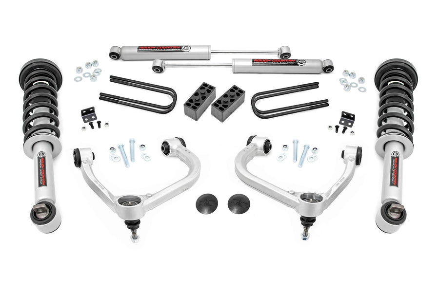 3" Rough Country Bolt-On Lift Kit w/N3 Struts for 21-24 Ford F-150 4WD - 41431
