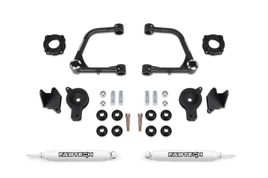 3 UCA KIT Fabtech W/UNIBALLS & FR SHK SPCRS & RR AIR BAG SPCRS & RR PERF SHOCKS 2022 TU K7089