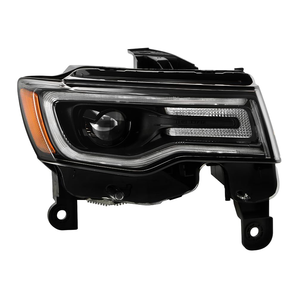 Jeep Grand Cherokee Spyder (POE) 17-21 (Fit HID Model) w/Auto Leveling LED DRL Headlight (Low D3S High D3S) - OE Chrome Right