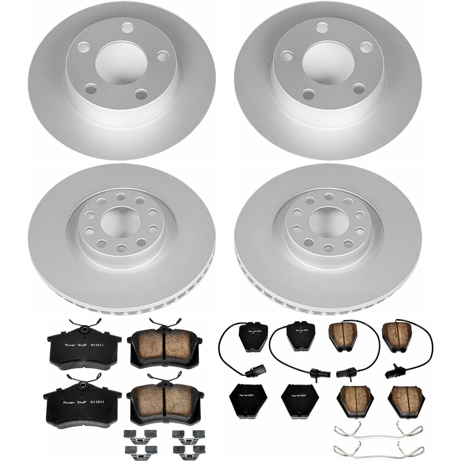 Z23 Evolution Power Stop CRK950 Brake Kit Front and Rear Coated For Audi A6 Quattro 2002-2004 [Model Specific]