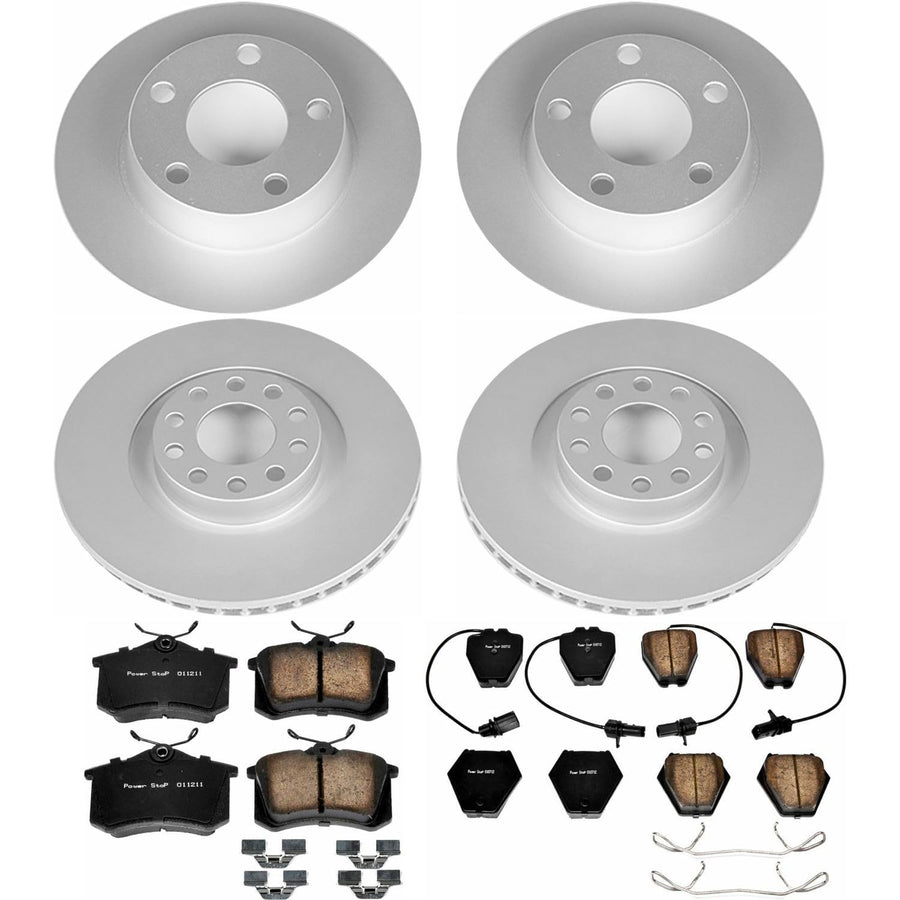 Z23 Evolution Power Stop CRK950 Brake Kit Front and Rear Coated For Audi A6 Quattro 2002-2004 [Model Specific]