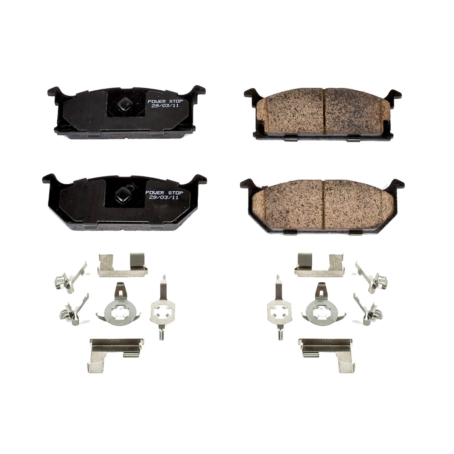 Power Stop Front Brake Kit For 1985-88 Chevrolet Sprint | Geo Metro 1989-94 - Ceramic Brake Pads With Installation Hardware, 17-296