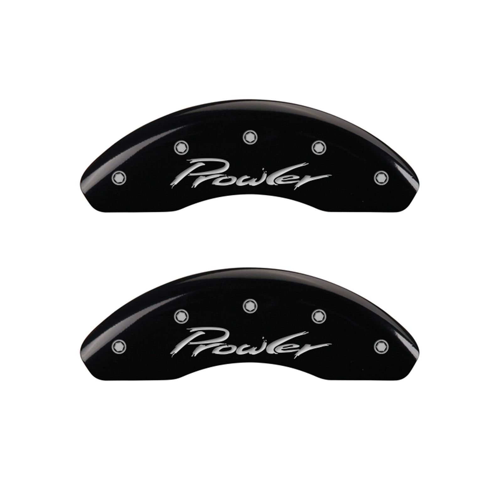 MGP Caliper Covers 'Prowler' 32014SPRLBK Engraved Caliper Cover with Black Powder Coat Finish and Silver Characters, (Set of 4)