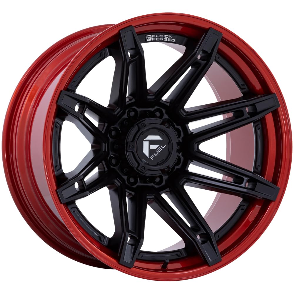 FUEL OFF-ROAD 24X12 FC401 BRAWL 6X135 4.77-44mm MATTE BLACK WITH CANDY RED LIP - FC401MQ24126344N