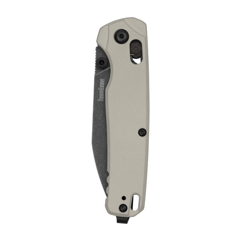 Kershaw Pocket Knife Bel Air, Bright Nickel, 3.1 Inch Stainless Steel Reverse Tanto Blade, EDC with Assisted Opening, Reversible Carry, USA Made, Everyday Carry Pocket Knife for Men and Women