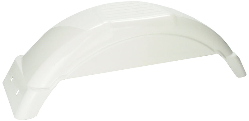 White Plastic Fender Fulton for 8"-12" Tire Size