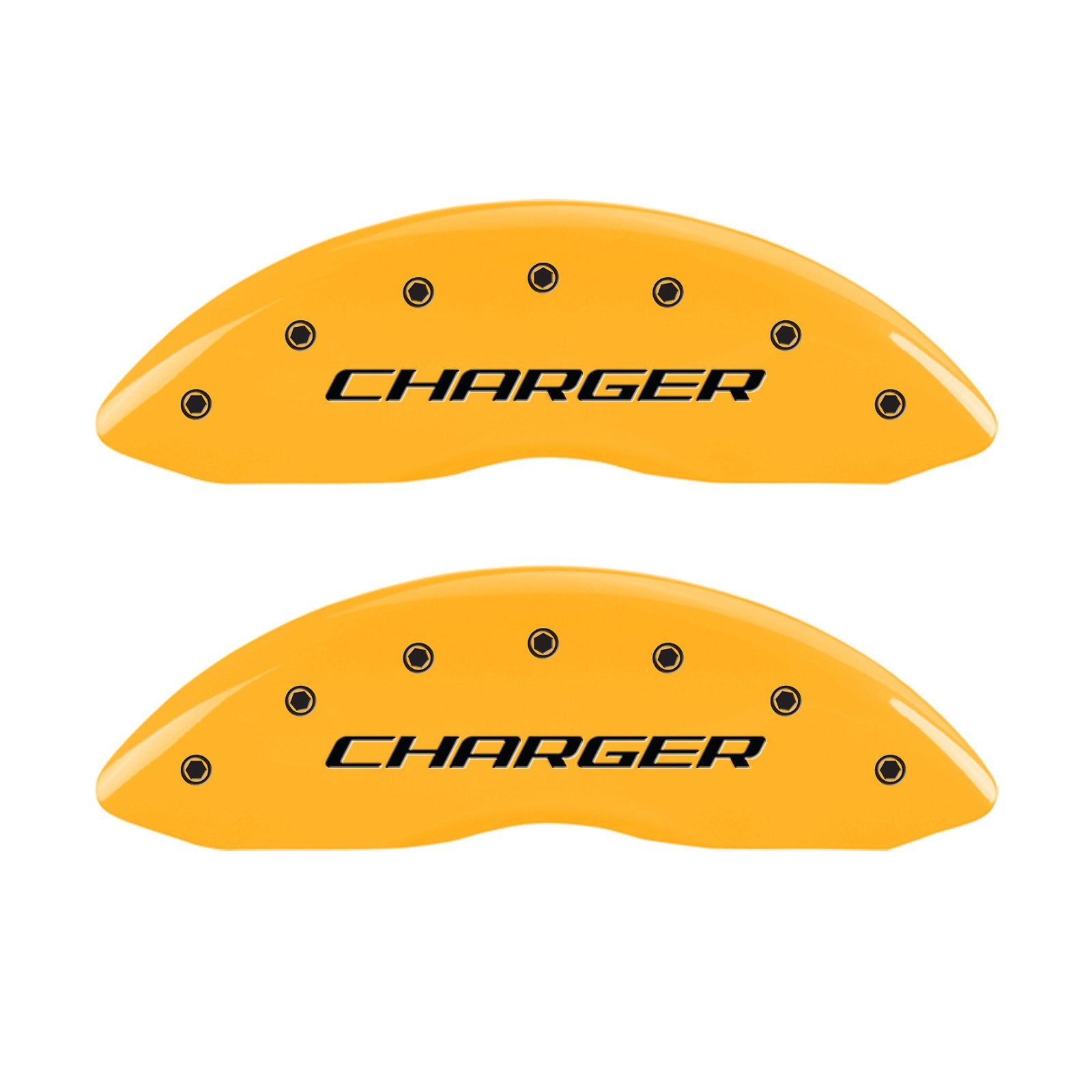 Dodge 12005Schbyl Caliper Covers: Yellow, Charger/Charger (Block)