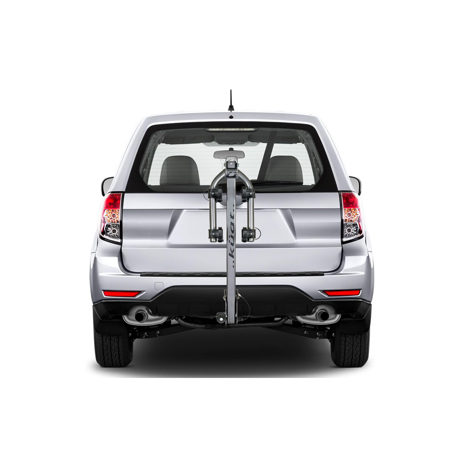 Hitch-Mounted KUAT Beta 1.25" Bike Rack | Durable Lightweight Aluminum Folding Tilting-Down Gray Bicycle Car Truck Transportation Hauling Rack | 2 Bike Capacity
