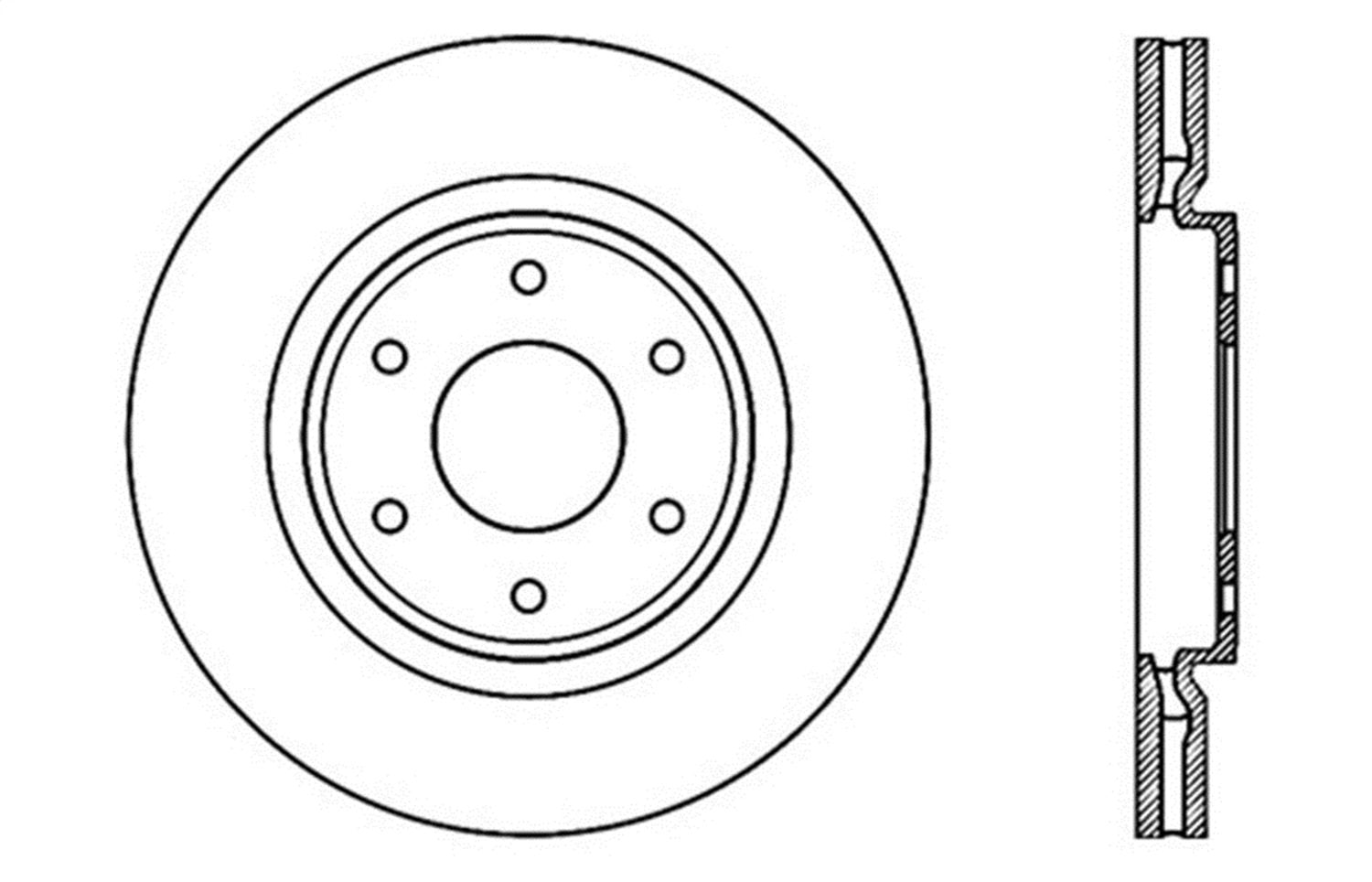 Sport Drilled/Slotted Brake Rotor StopTech 127.42094L (Front Left), 1 Pack