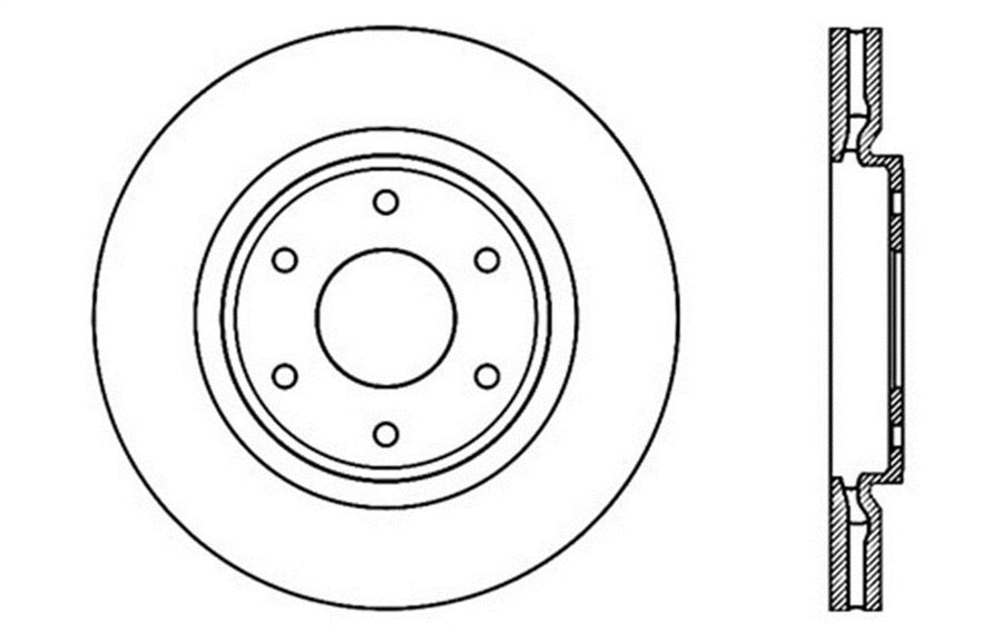 Sport Drilled/Slotted Brake Rotor StopTech 127.42094R (Front Right), 1 Pack