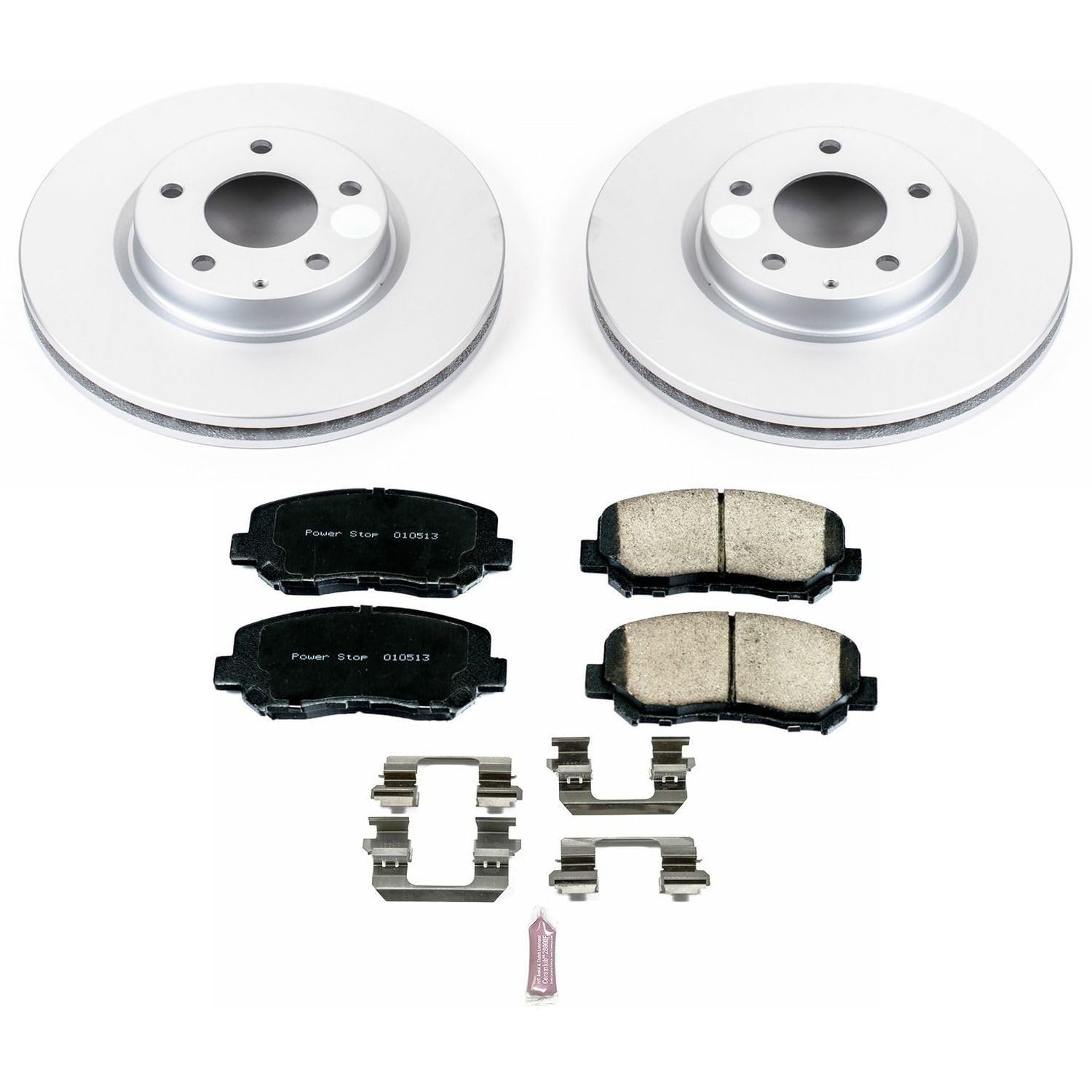 Power Stop Z17 Evolution Geomet Coated Brake Kit Front For Mazda CX-5 2013-2015 [Model Specific]