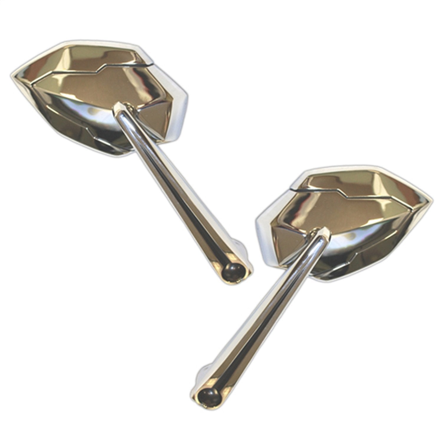 Chrome/Black CIPA 01947 Motorcycle Mirror Kit
