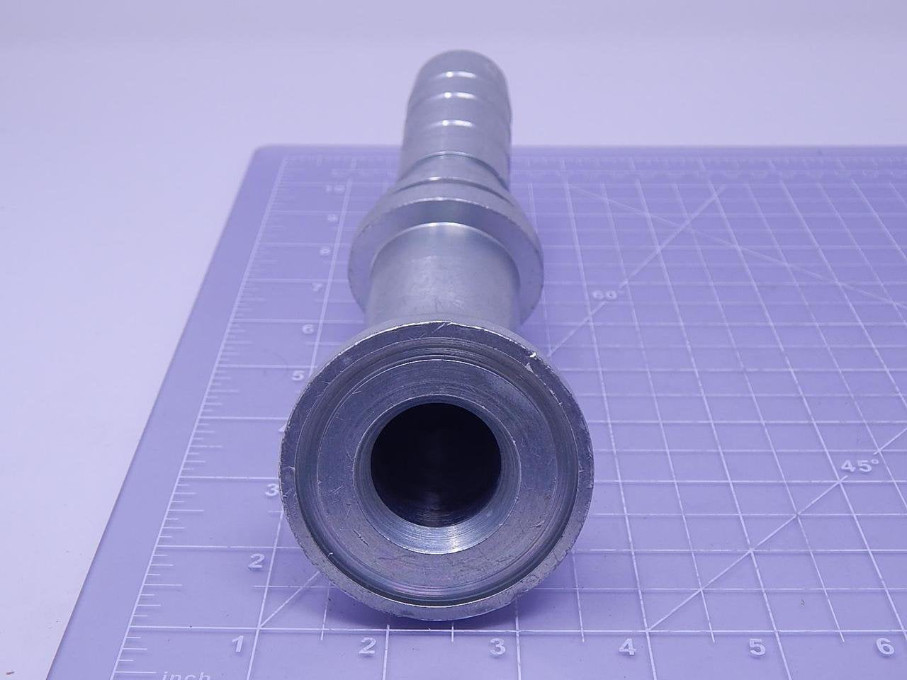 GlobalSpiral Couplings Gates 20GS-24FL30M, Code 61 O-Ring Flange, Zinc Plated Carbon Steel, 7.17", 30° Bent Tube, 1 1/4" ID