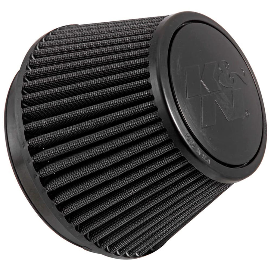 K&N Lifetime Universal Clamp-On Air Filter: Dry Synthetic, Washable, Oil-Free: Flange Diameter: 6 In, Filter Height: 4.875 In, Flange Length: 1 In, Shape: Round Tapered, RU-3106HBK