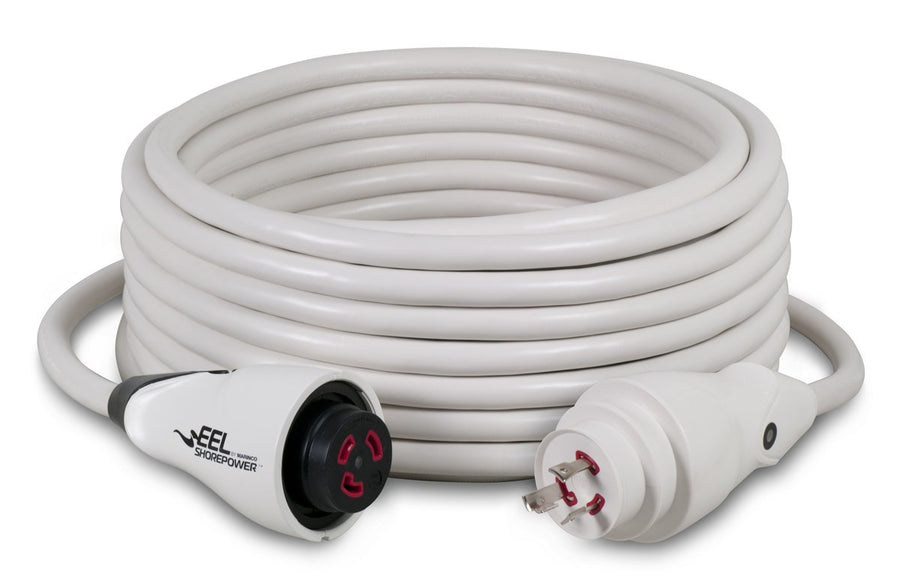 EEL Cordset Marinco CS30-50W, 30A 125V, 50', White