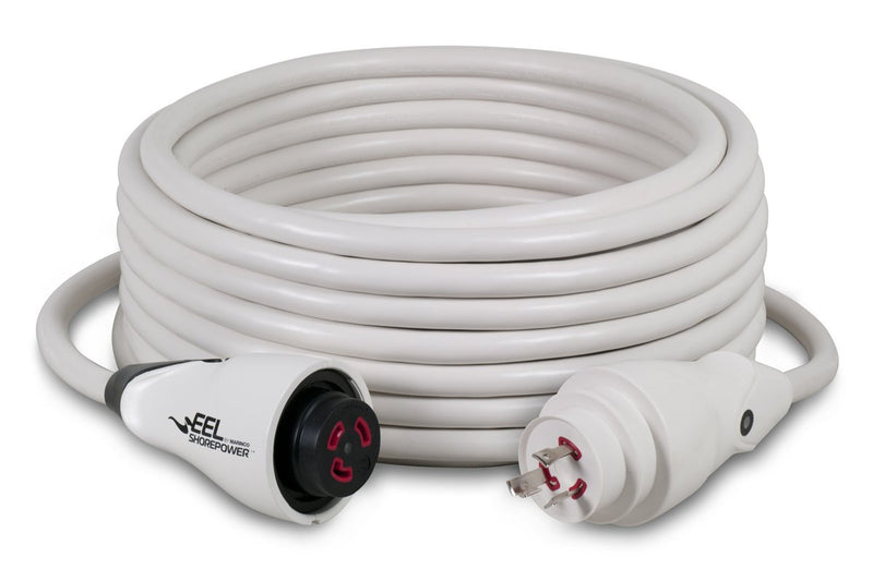 EEL Cordset Marinco CS30-50W, 30A 125V, 50', White