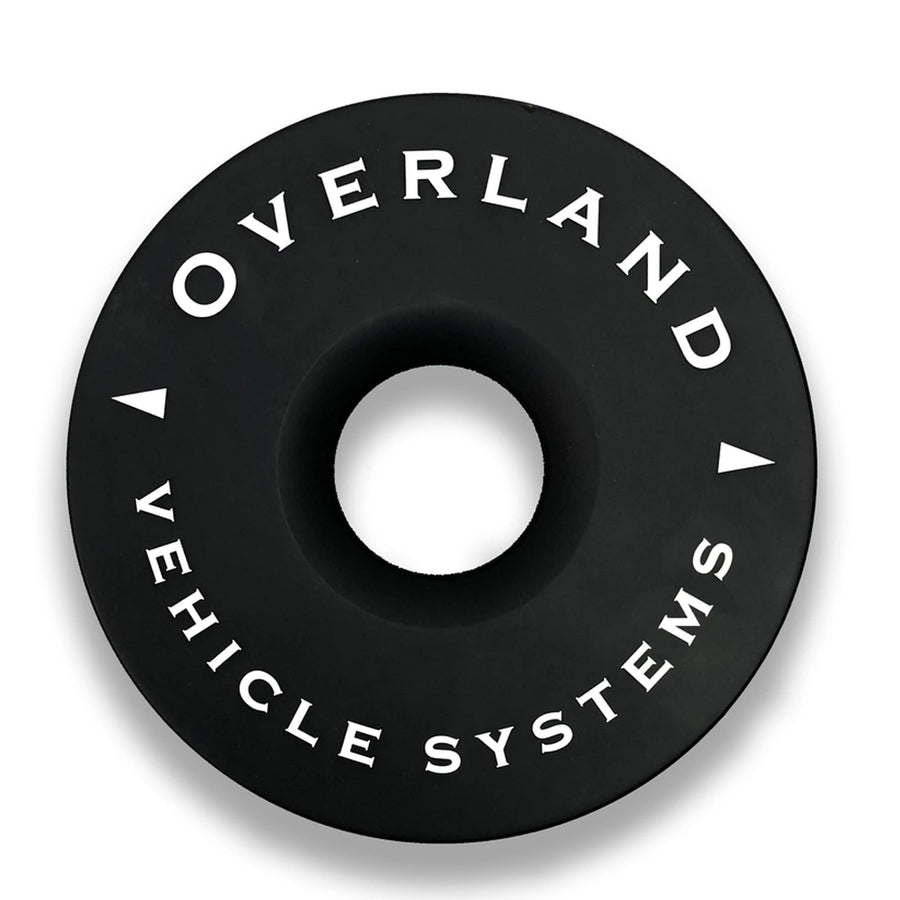 Recovery Ring Overland Vehicle Systems 6.25" 45,000 lb. Black with Storage Bag Universal - T6 6061 Aircraft Grade Aluminum - for Use for Truck, SUV, ATV and UTV
