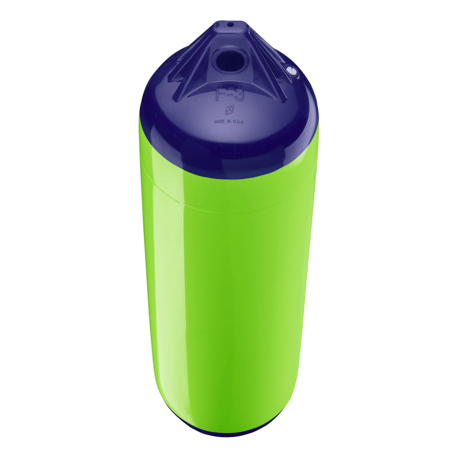 F-3 Standard Blue Ropehold Polyform F-Series Boat Fender - Lime