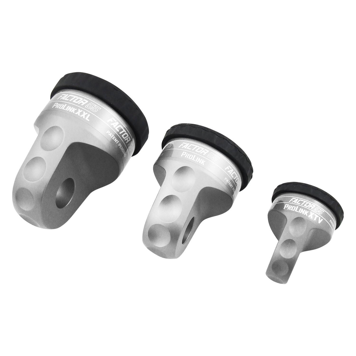 ProLink Factor 55 Winch Shackle Mount for Large Overland and Military-Style Vehicles, Fits Lines Up to 1/2" Diameter - Silver