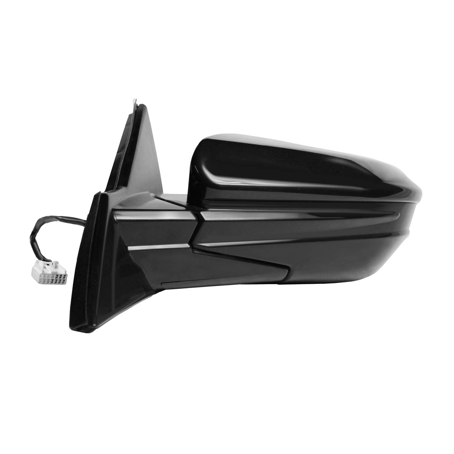 Fit System Driver Side Mirror for Civic HONDA Coupe, Sedan US Built/Japan Built, Hatchback (textured black w/PTM cover, foldaway), w/o turn signal, w/o camera, w/o chrome trim, L, HP (63630H)