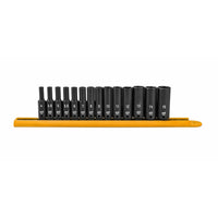 14 Pc. GEARWRENCH 1/4" Drive 6 Pt. Deep Impact Socket Set, Metric - 84909