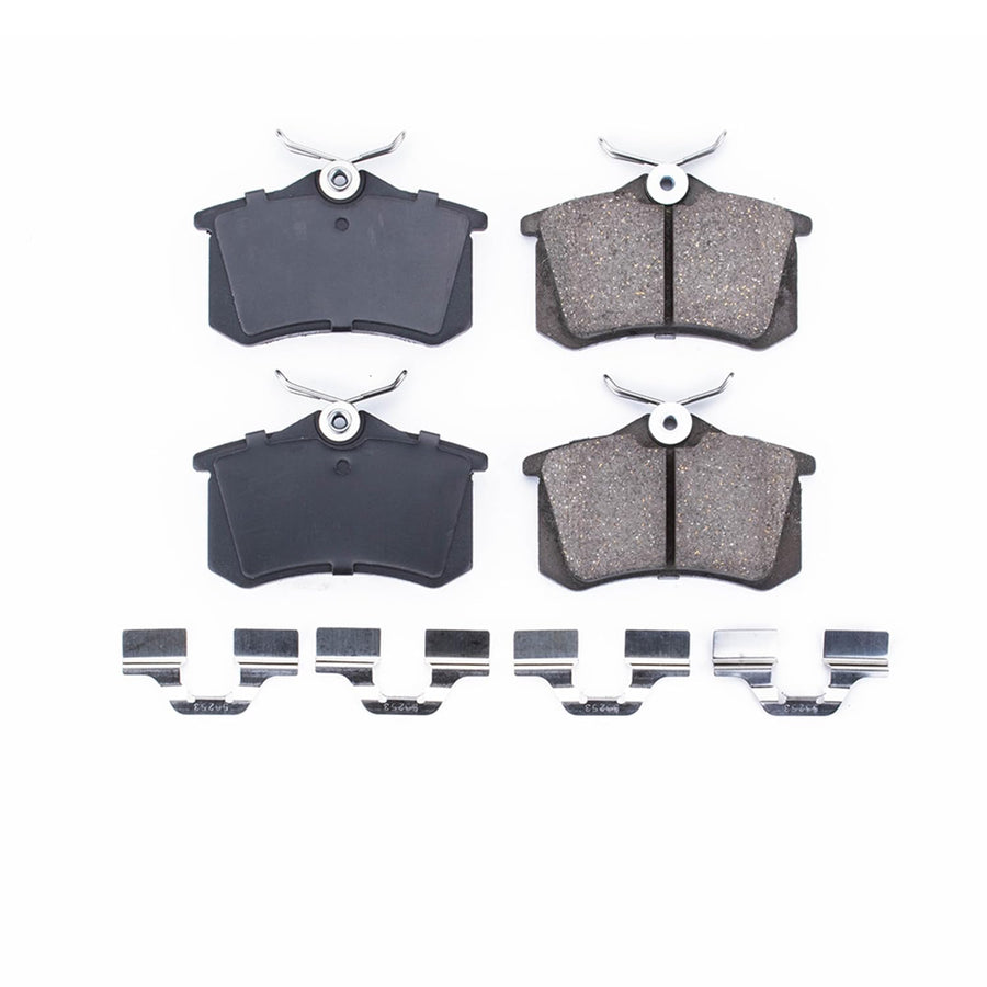Power Stop Brake Kit Front For Audi A3 2010-13 |A4 1998-06 |A4 Quattro 2000-06 |A6 2003-04 |A6 Quattro 2003-04 |Audi A8 1999 - Ceramic Brake Pads With Installation Hardware, 17-340