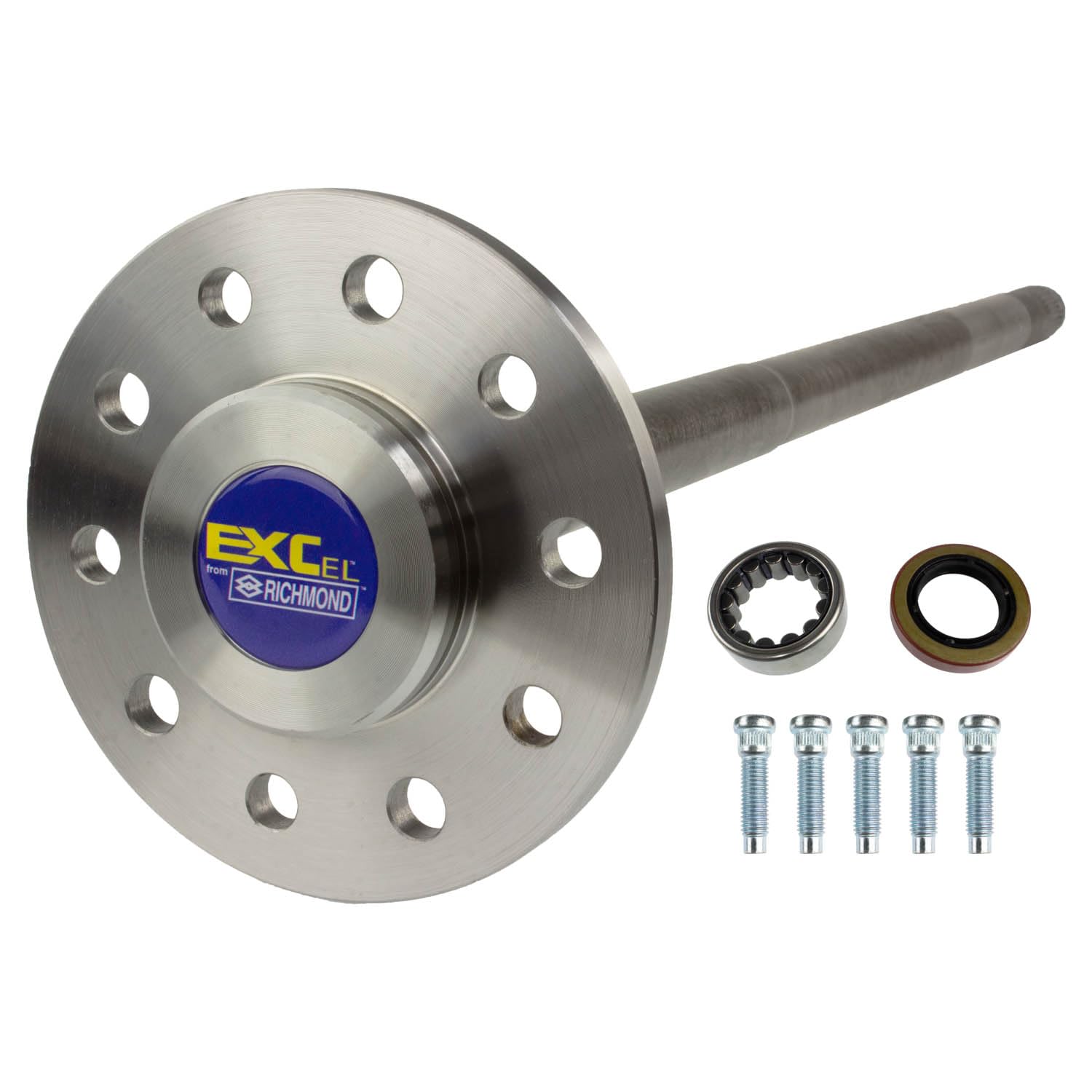 Axle Shaft Assembly EXCel Drive For Ford 8.8" (10 Bolt); 2.53" Bearing OD; 1.62" Bearing Id; 33.375" Overall Length; 5 X 135mm Lug Pattern; 31 Spline; 12mm Studs; Includes Bearing, Seal And Studs