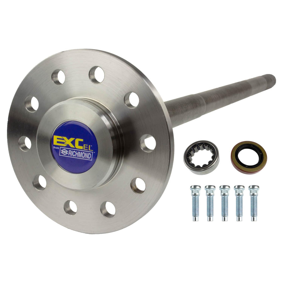 Axle Shaft Assembly EXCel Drive For Ford 8.8" (10 Bolt); 2.53" Bearing OD; 1.62" Bearing Id; 33.375" Overall Length; 5 X 135mm Lug Pattern; 31 Spline; 12mm Studs; Includes Bearing, Seal And Studs