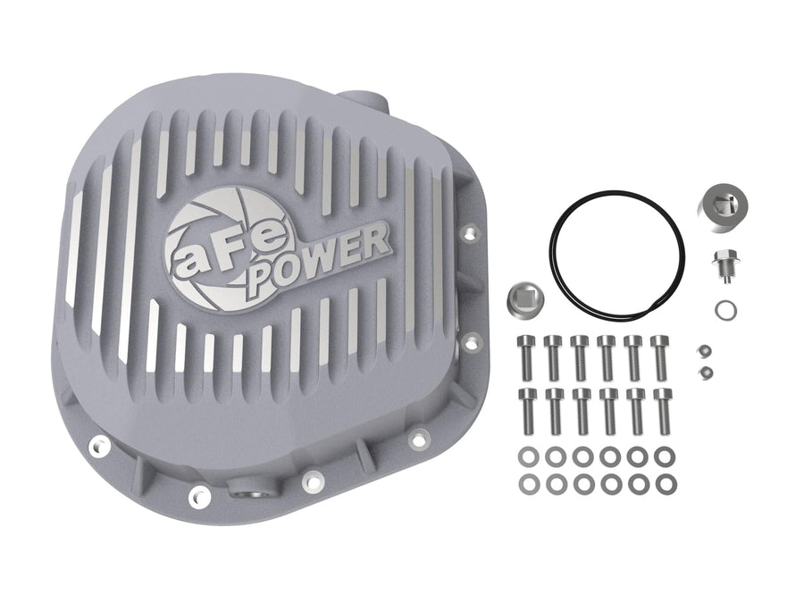 aFe POWER Differential Cover Street Series Raw w/Machined Fins - #46-70020 - Ford F-250/F-350/Excursion 86-25 V8 (td) (10.25/10.50-12)