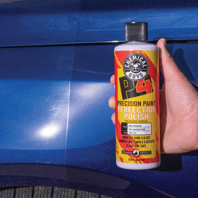 Chemical Guys Precision P4 Paint Perfection Polish - Scratch Remover & Swirl Remover for Cars, Trucks, Motorcycles, & SUVs, Fixes Paint Imperfections & Towel Marks, Restores Gloss & Clarity, 16 oz