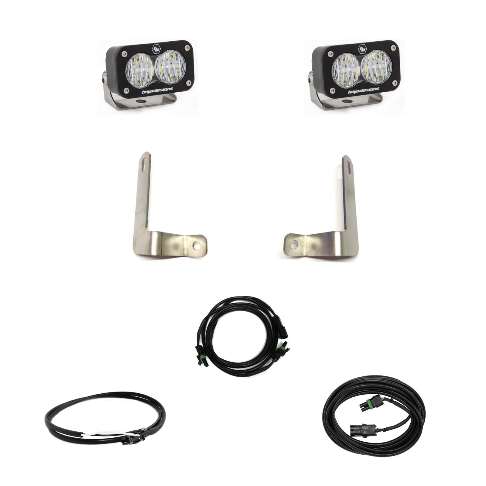 Baja Designs Dual S2 Sport LED Reverse Light Kit Light for Dodge 1500 TRX 2021-22 Truck (Wide Cornering; Clear)