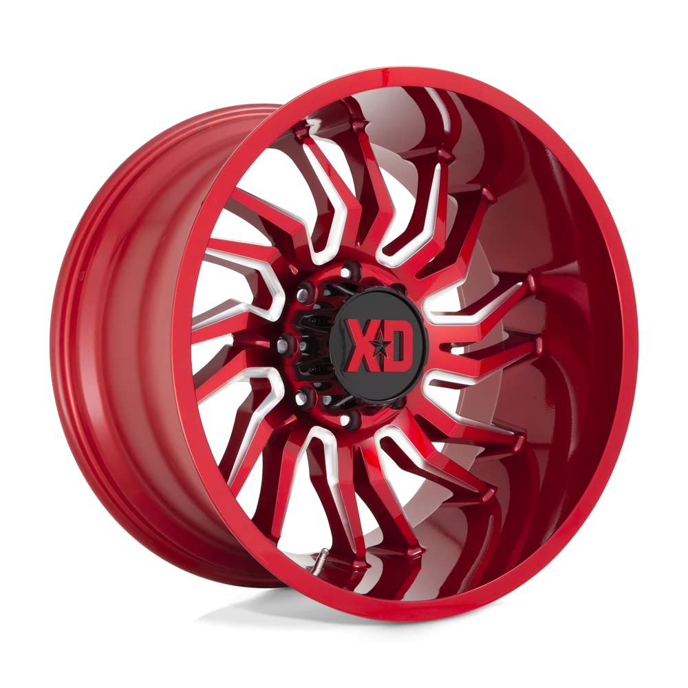 XD858 Tension Series 20x10 6x5.5" -18mm Red/Milled Wheel Rim 20" Inch