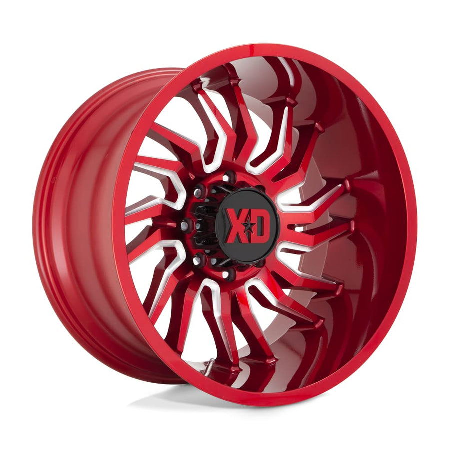 XD858 Tension Series 20x10 6x5.5" -18mm Red/Milled Wheel Rim 20" Inch