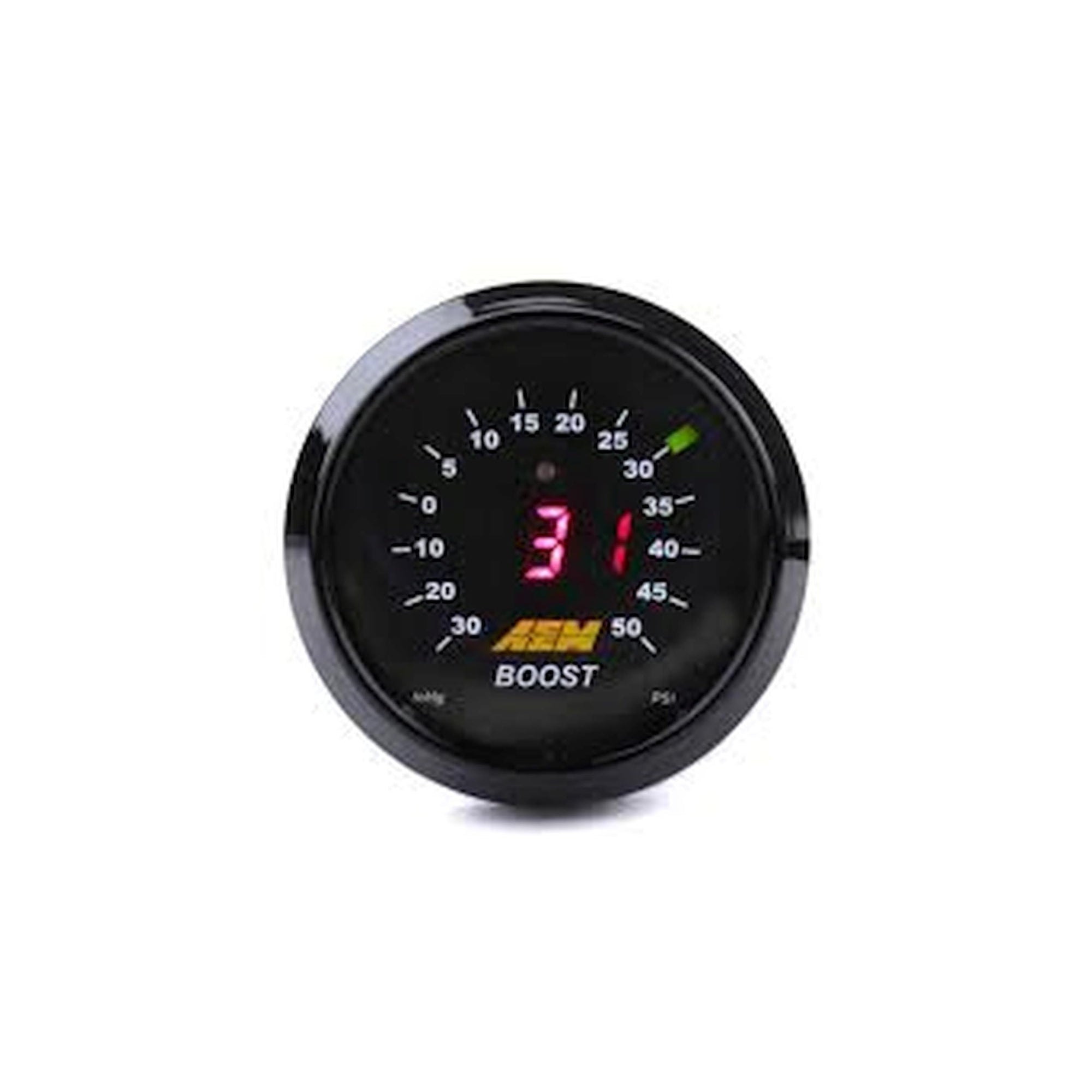 30-4408 AEM -30-50 PSI Boost Gauge
