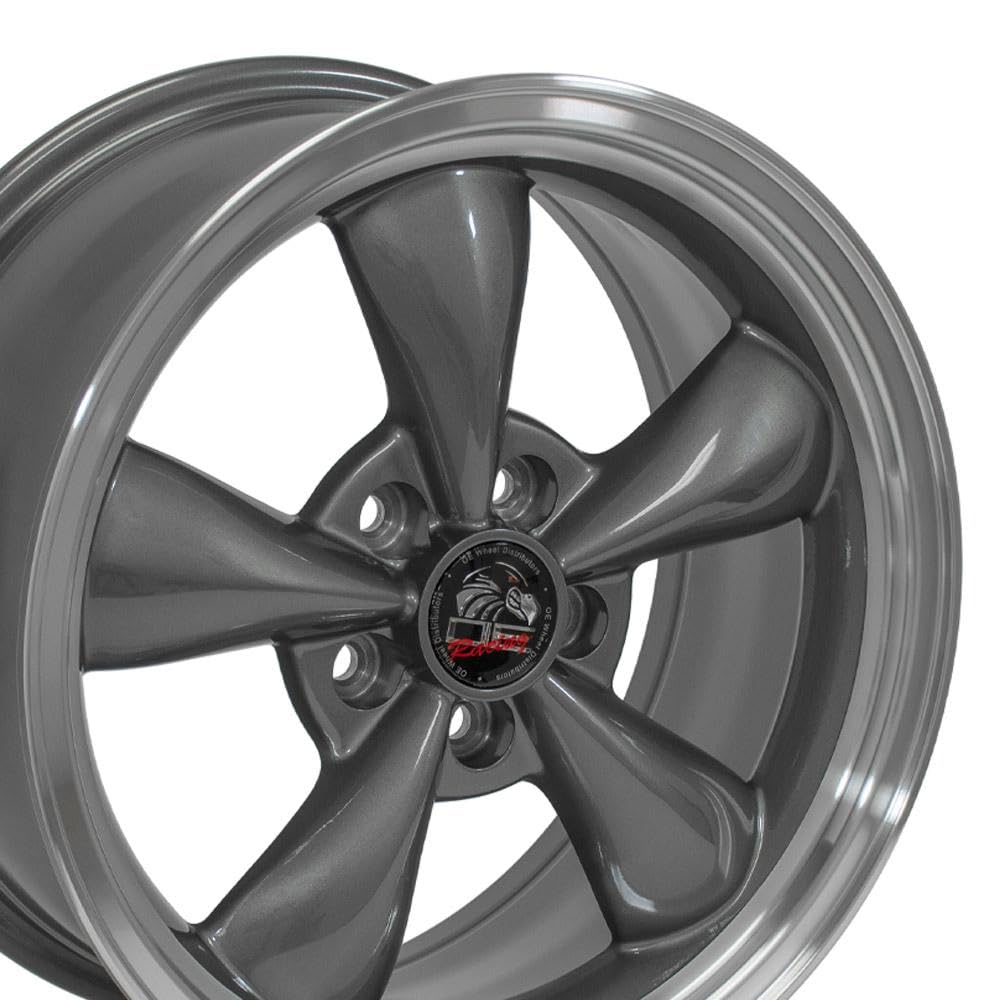 17 Inch OE Wheels FR01 Rim Fits Mustang Bullitt Style 5x114.3 17x8 Gloss Anthracite Machined Lip - Hollander 3448 (1)
